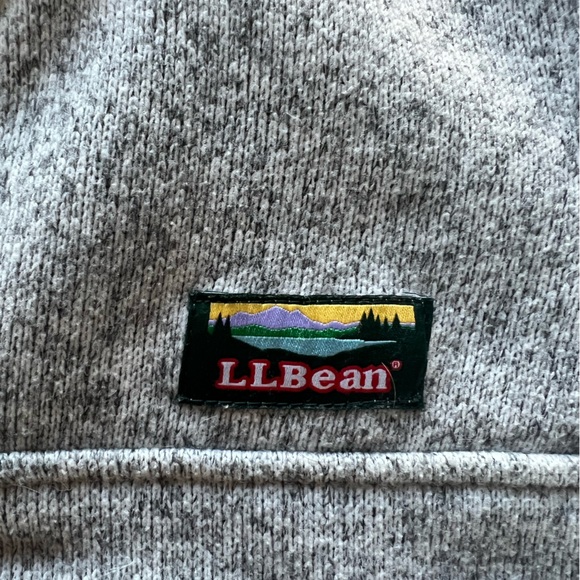 XS ll bean women sweater fleece pullover Heather grey - Picture 3 of 9